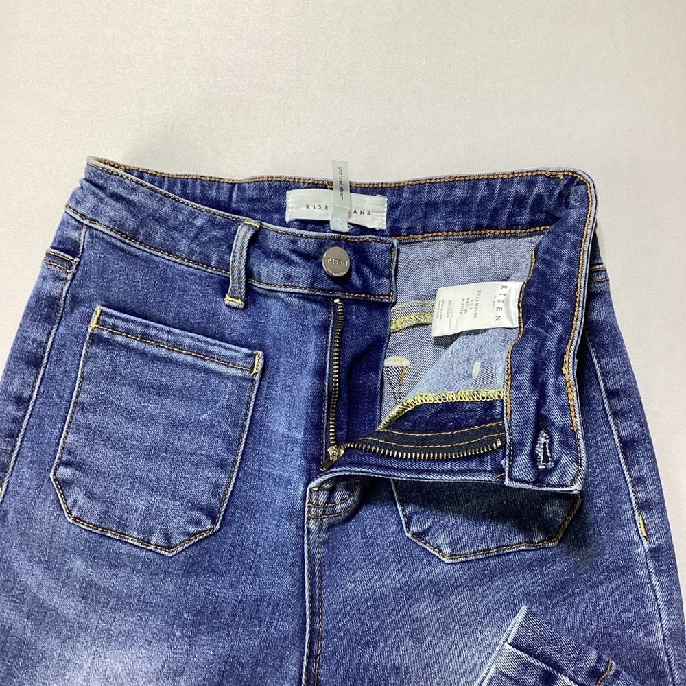 Risen Patch Pocket Flare Women's Jeans - Picture 3 of 11